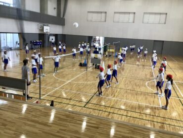 ５年　体育「キャッチバレーボール」