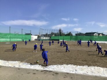 久しぶりにグラウンドで…